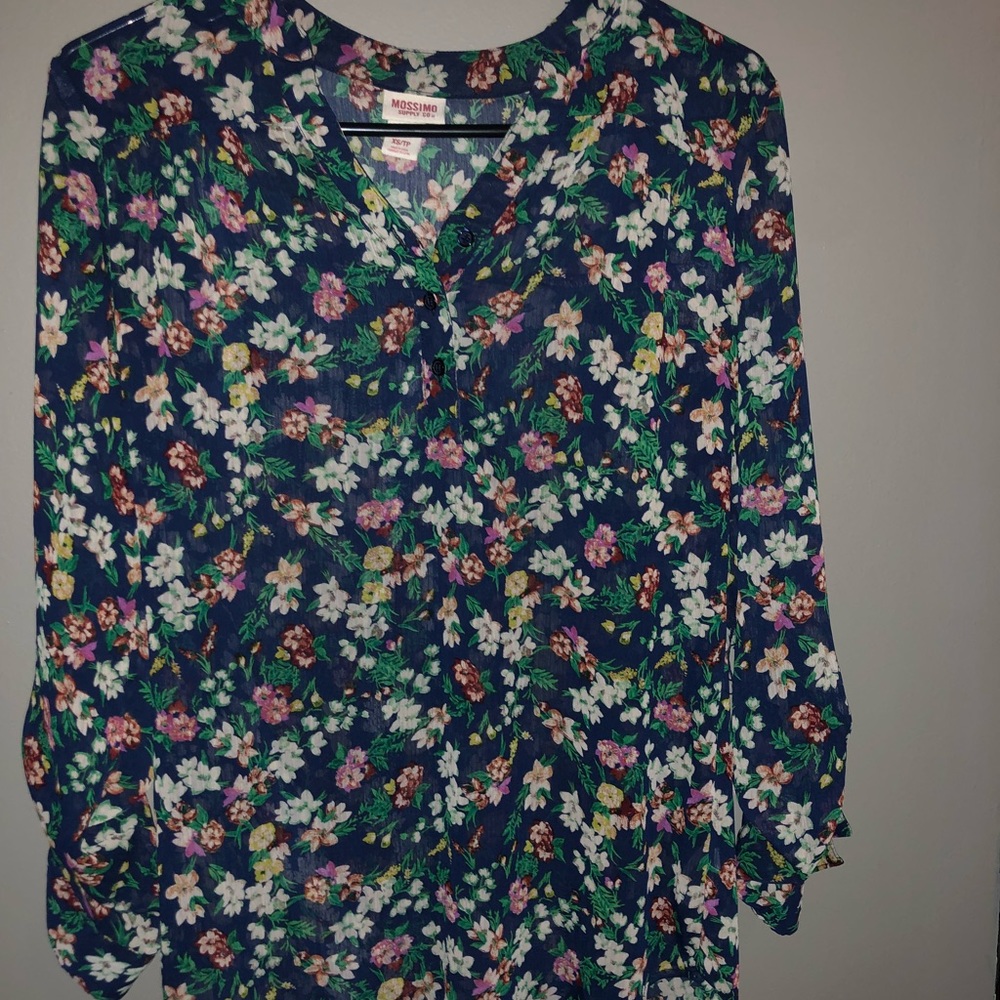 Mossimo XS floral blouse